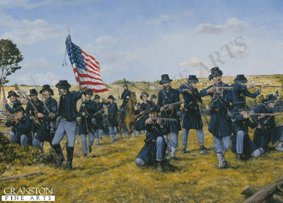 The Iron Brigade During the Battle of Gettysburg, 1863 by Brian Palmer. (PC)