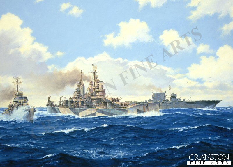 USS Baltimore and Saratoga in the Pacific by Anthony Saunders (PC)