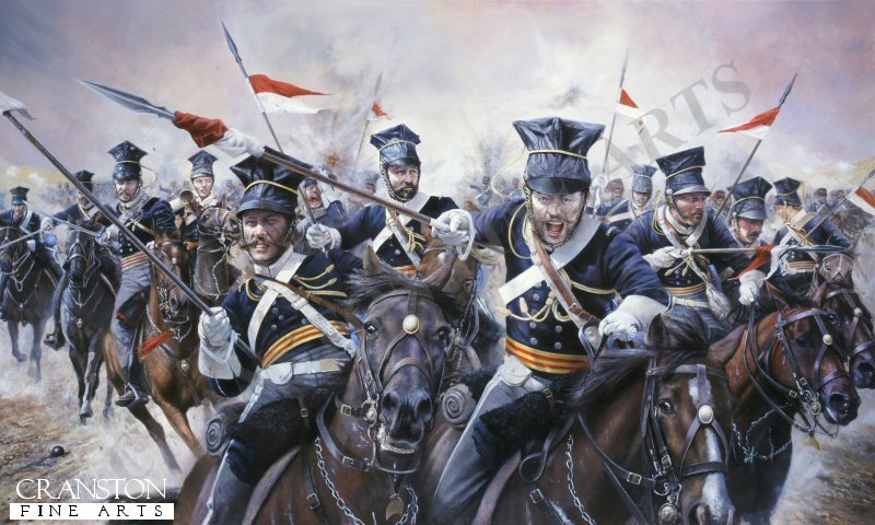 Stormd at with Shot and Shell, 17th Light Dragoons (Lancers) Oct 25 1854 at Balaclava by Chris Collingwood. (GL)