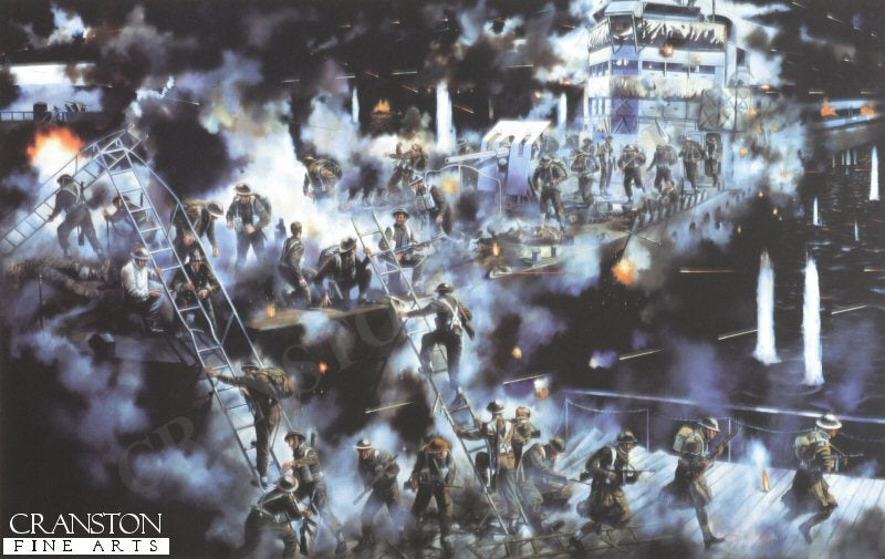 The Raid on St Nazaire 28th March 1942 by David Rowlands. (AP)