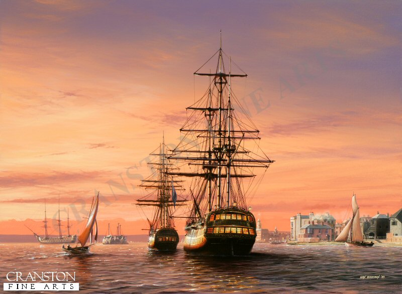 HMS Vanguard at Portsmouth by Ivan Berryman. (AP)