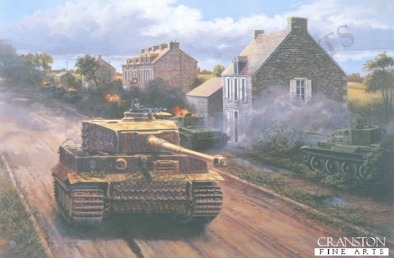 Wittmann at Villers Bocage, Normandy, 0900 hrs, June 13th 1944 by David Pentland. (APB)
