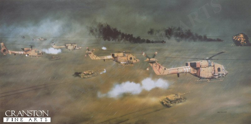 4 Regiment in the attack, Operation DESERT STORM, Iraq, 26th February 1991. by David Rowlands (AP)