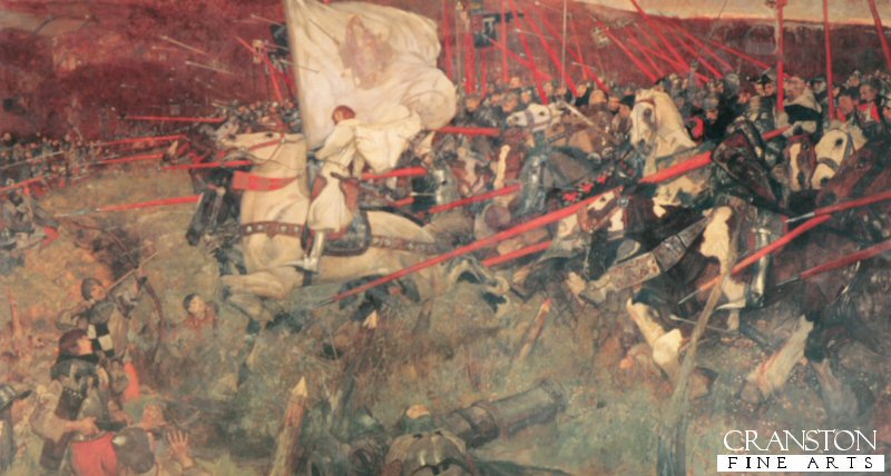 La Pucelle! Joan of Arc, The Maid of Orleans at the Head of French Cavalry by Frank Craig (1874-1918) (GS)
