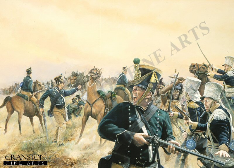 Cape Mounted Rifles against Shakas Zulu Impis c.1827 by Chris Collingwood. (PC)