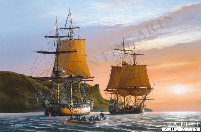 HMS Captain and HMS Southampton, 1796 by Ivan Berryman. (GL)