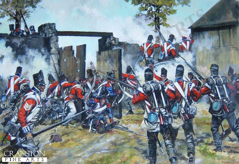 Defence of Hougoumont Farm at the Battle of Waterloo by Jason Askew. (AP)