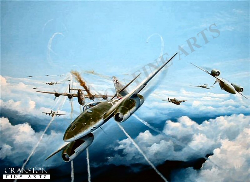 Me262 1As of 3rd Gruppe JG7 by Randall Wilson. (GL)