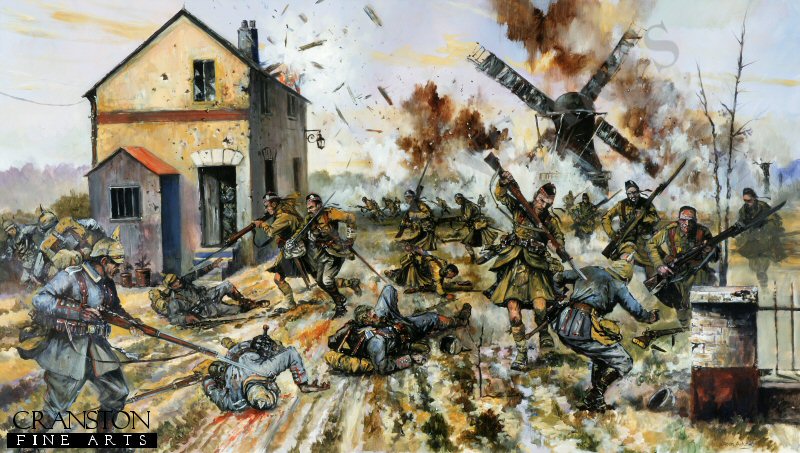 Cameron Highlanders Capture a German Force on the Yser by Jason Askew. (GL)