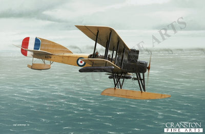 Flight Lieutenant Rutland and Assistant Paymaster Trewin Locate the German Fleet at Jutland, 31st May, 1916 by Ivan Berryman. (RM)