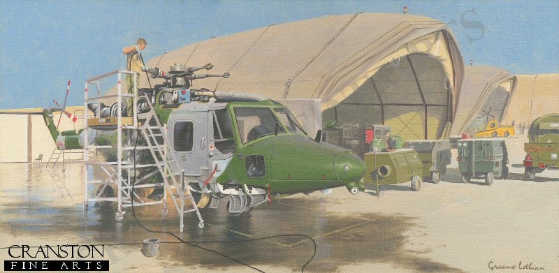 Lynx Helicopter - Camp Bastion by Graeme Lothian. (AP)