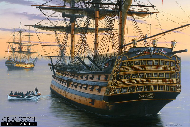 Becalmed - HMS Victory in the Doldrums by Ivan Berryman. (PC)