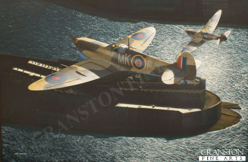 Spitfires Over Malta - Flt Lt Ken Evans DFC by Ivan Berryman. (AP)