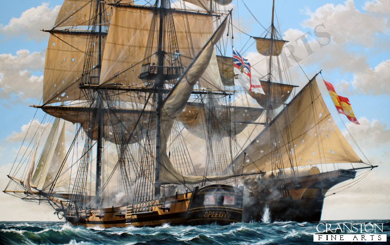 HMS Speedy - Cochranes Action Against the Gamo by Ivan Berryman (AP)