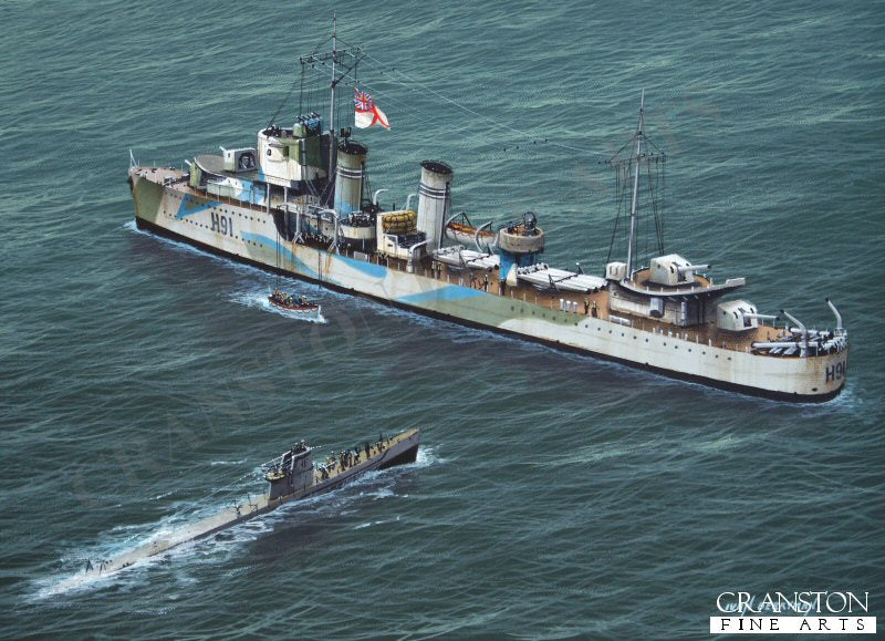 HMS Bulldog - Operation Primrose by Ivan Berryman. (PC)