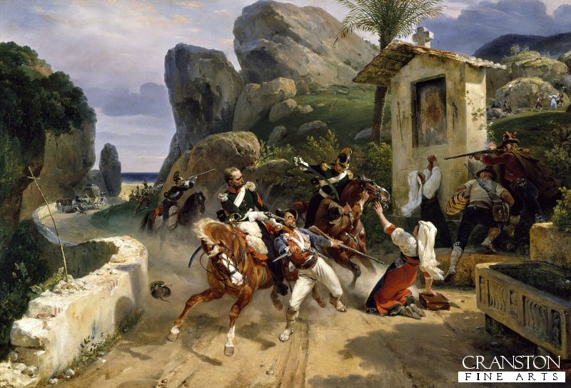Italian Brigands Surprised by Papal Troops by Horace Vernet