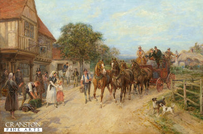 Arrival of the Coach by Heywood Hardy