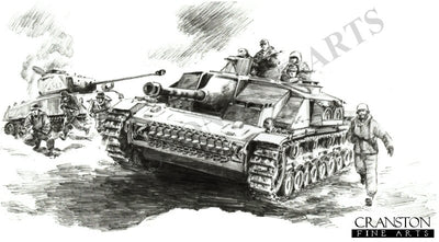 Fight for Hill 42, East Prussia, 15th March 1945 by David Pentland.