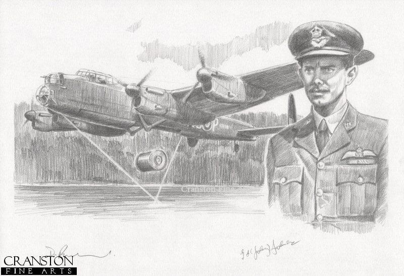 Tribute to the 617 Sqn Dambusters Crew of Lancaster AJ-P by David Pentland. (P)