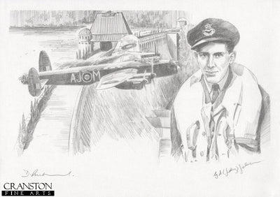 Tribute to the 617 Sqn Dambusters Crew of Lancaster AJ-M by David Pentland. (P)