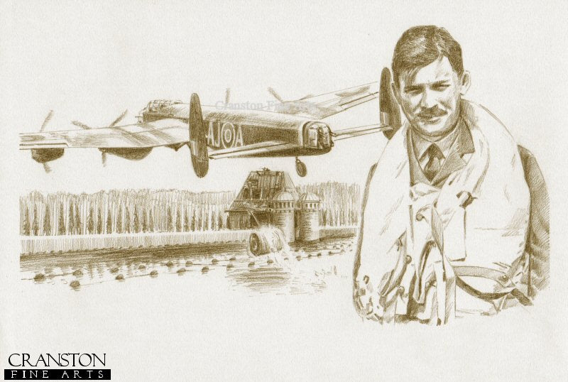 Tribute to the 617 Sqn Dambusters Crew of Lancaster AJ-A by David Pentland. (AP)