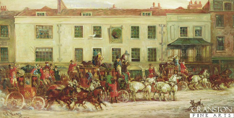 At the Peacock Inn, Islington, London by John Charles Maggs. (GL)