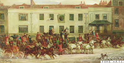 At the Peacock Inn, Islington, London by John Charles Maggs. (GL)