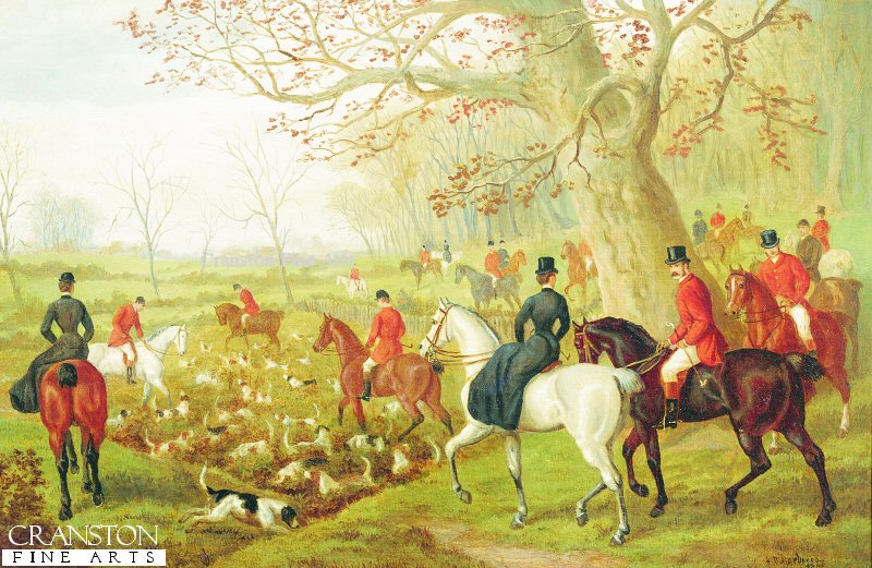 Picking up the scent, A Good days Sport by Edward Benjamin Herberte (GL)
