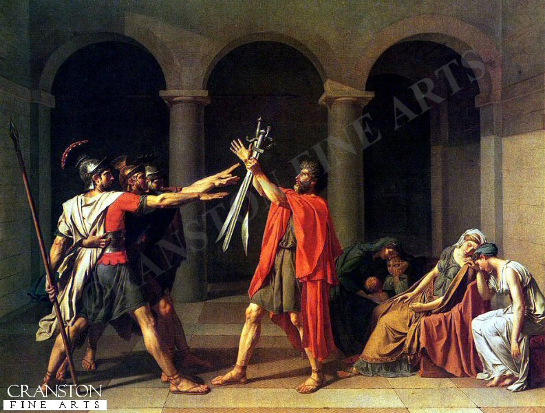 The Oath of the Horatii by Jacques Louis David.