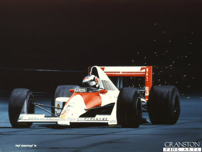 Gerhard Berger, 1990 by Ivan Berryman. (GS)