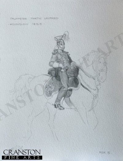 Trumpeter Martin Lanfried, Hounslow 1854 by Mark Churms. (P)
