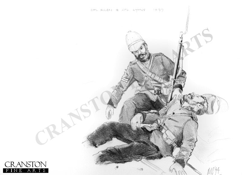 Cpl Allen and Cpl Lyons, Rorkes Drift 1879 by Mark Churms. (P)