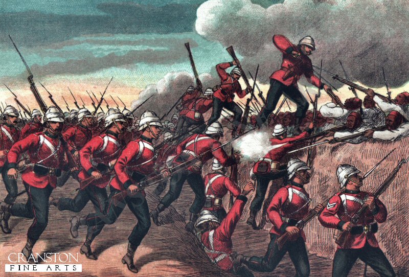 The Royal Irish Regiment At The Battle Of Tel-El-Kabir by Richard Simkin