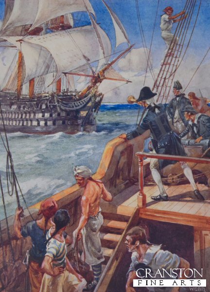Our Captain Hailed the Frenchman - Ho! by Archibald Webb. (PC)