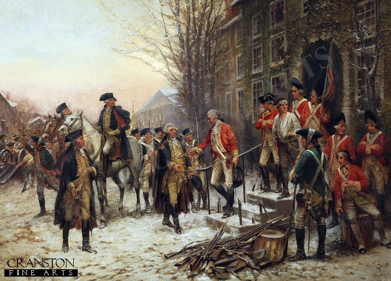 George Washington in front of Nassau Hall by Edward Percy Moran (PC)