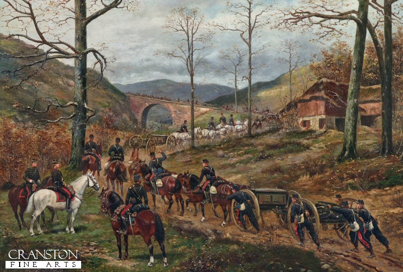 The French 90th Horse Artillery Advancing on Rezonville by Paul Emile Leon Perboyre