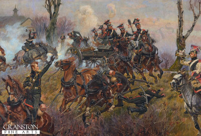 (Detail from) Battery on fire, Raszyn by by Wojciech Kossak.