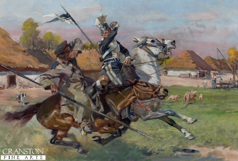 Uhlan fighting a Cossack by Wojciech Kossak.
