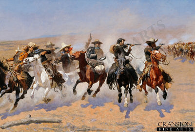 A Dash for the Timber by Frederic Remington