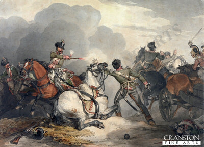 A British Cavalry Attack on French Artillery at the Battle of Waterloo by John Augustus Atkinson (PC)