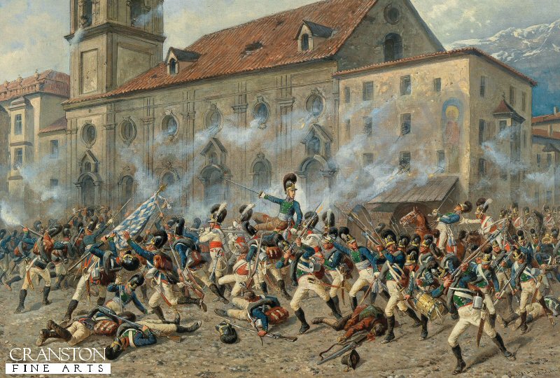 Karl Freiherr von Ditfurth fighting the Tyroleans by Louis Braun