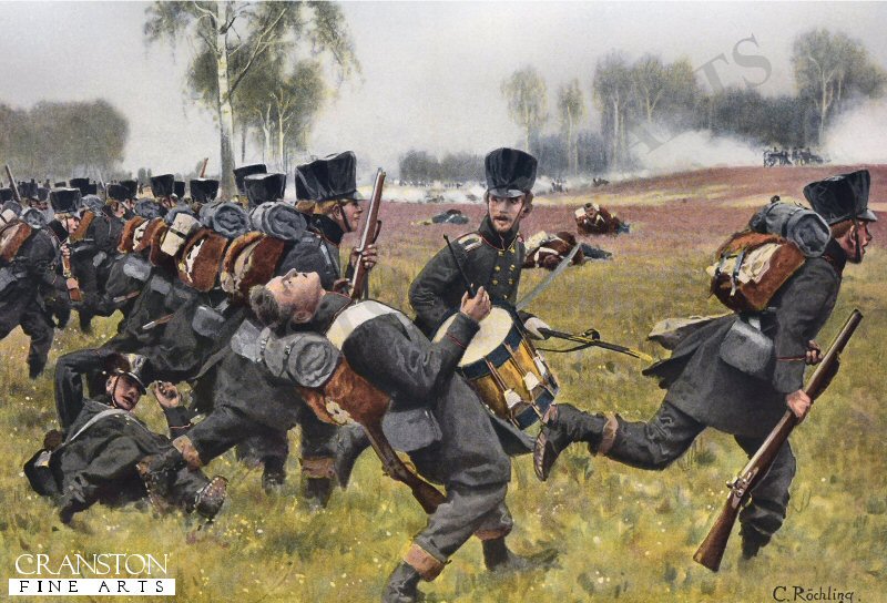 The Heroic Eleonore Prochaska Falling at the Battle of the Gohrde By Carl Rochling