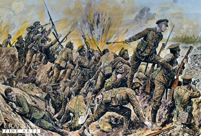 Captain G H Woolley of Queen Victorias Rifles Holding His Trench by Richard Caton Woodville