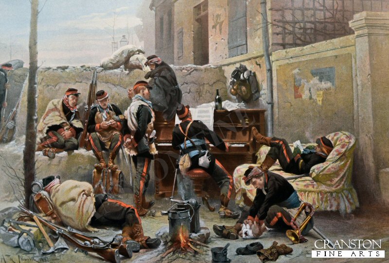 Concert at the Front Posts by Alphonse De Neuville