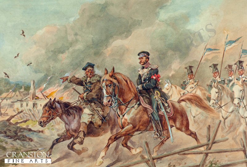 Lancers of the 2nd Regiment in 1831, Scouting with a Guide by Juliusz Kossak