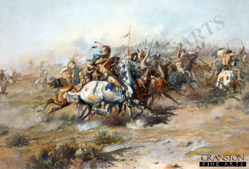 The Custer Fight by Charles Marion Russell