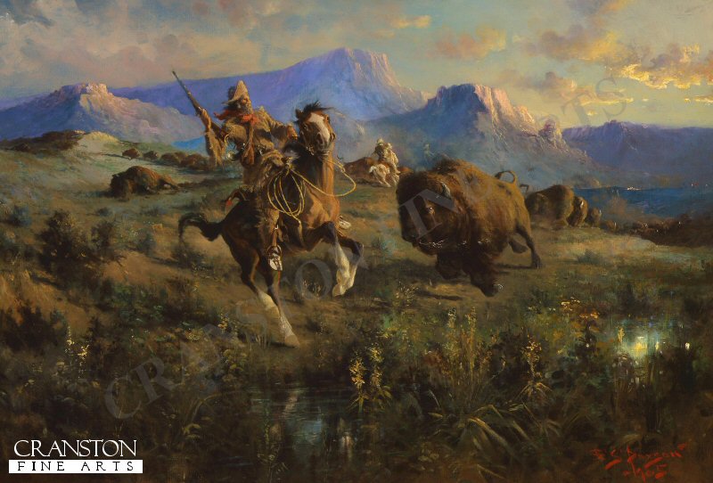 The Buffalo Hunt by Edgar Samuel Paxson