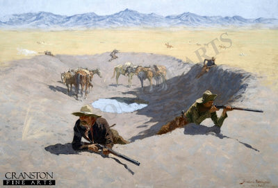 Fight for the Waterhole by Frederic Remington