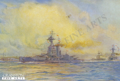 Benbow with Sister Battleships Deploying into Line by William Lionel Wyllie