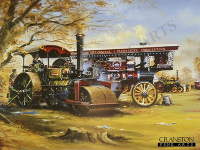 Steam Traction Rally, Aveling Roller with Fowler Showman's Locomotive by David Weston